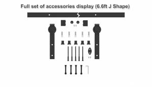 4.9FT/6FT/6.6FT/8FT/9.8FT/13.12FT/ Carbon Steel Rustic Interior Wood Barn Sliding Door Hardware