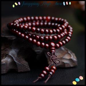 【Jumpping】 Sandalwood Tibetan Buddhism Mala Sandal Prayer Beads 108 Beads Bracelet Necklace