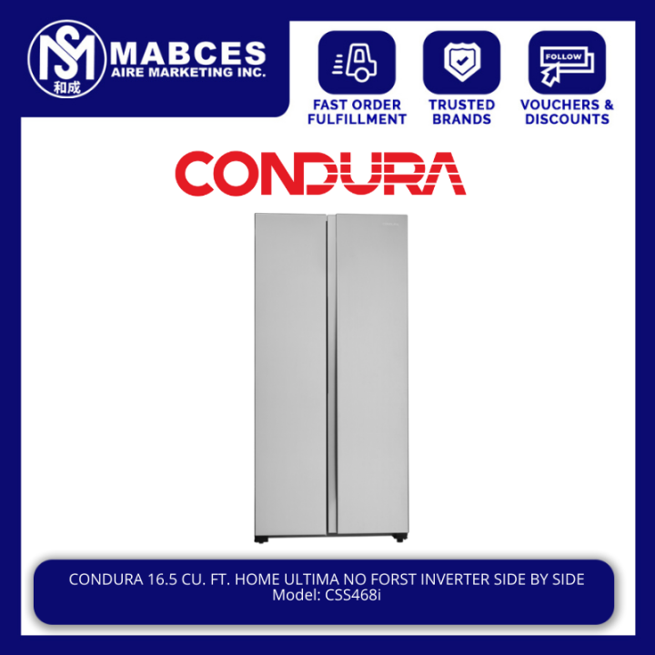 Condura 16.5 Home Ultima No Frost Inverter Side by Side Refrigerator