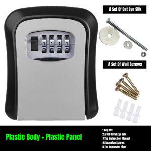 Spare Key Holder with Combination Lock – Wall-Mounted Steel Key Box Perfect for Airbnb Hostels & Rental Properties Realtor Key Safe Box – Wall-Mounted Combination Lock Durable Metal Housing for Vacation Rentals & Airbnb