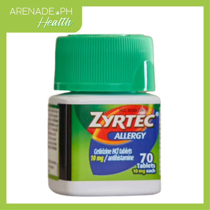 Zyrtec 24 Hours Allergy Relief Tablets 10mg 70 Counts Lazada Ph