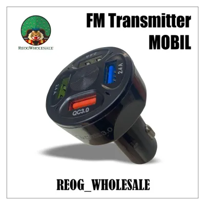 FM Transmitter Bluetooth Modulator Mobil Car Charger Dual Port USB + MP3 Player + Aux 5.0 TF Slot