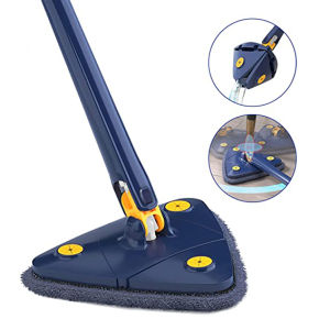 【SG STOCK】Triangle Mop Mop Hand Free Mop 360° Rotatable Twist Mop Smart Mop Lazy Mop Spinning Squeeze Mop Window Cleaner Wipe Mop Automatic Water Twisting Mop Adjustable 130cm
