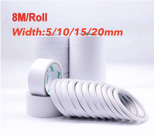 1pc/5pcs 5/10/15/20mm Double Sided Tape 5Rolls 10 Yards Adhesive Sticky Tape for Crafts Scrapbooking Card Making Gift Wrapping DIY Arts Office & Home Supplies