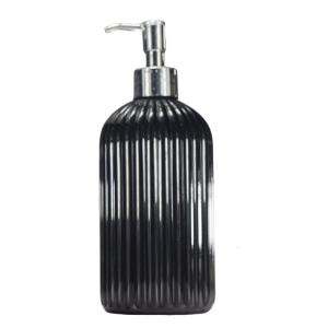 500ml Strips Soap Dispenser with Bamboos Pump Refillable Bottle Shampoo Conditioner Lotion Body Wash Empty Container