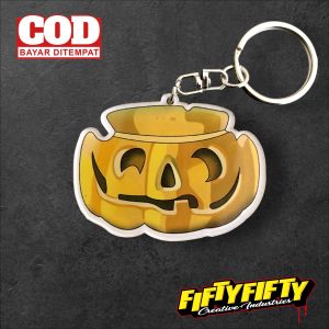 Gantungan Kunci Karakter PUMPKIN Plants Vs Zombies Keychain Bahan Akrilik