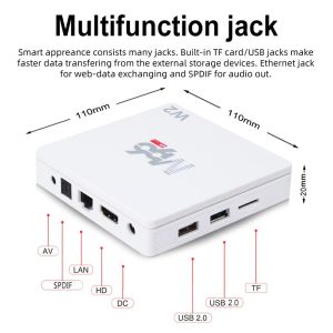 Android TV Box M96W2 Android TV 11 Ram 2GB bộ nhớ 16GB RAM 4GB BỘ NHỚ 32GB Có Điều Khiển Giọng Nói