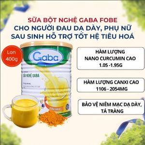 Sữa dạ dày sữa bột nghệ Gaba Fobe giải pháp cải thiện cho người đau dạ dày hỗ trợ tốt hệ tiêu hoá - Green Pharma