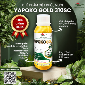 Thuốc trừ sâu YAPOKO GOLD 310SC Thay thế REGENT nước xanh (chai 240ml) - Lambda cyhalothrin 11%w/v + Thiamethoxam 20%w/v RUỒI MUỖI KIẾN