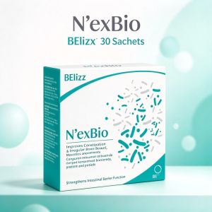 BElixz NexBio Probiotic Prebiotic Postbiotic 30s [8 Billion CFU] Gold Kiwi Peach Gut Care Sembelit Kembung Perut 益生菌