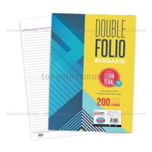 Kertas/Double Folio Bergaris Sidu 200 Sheets