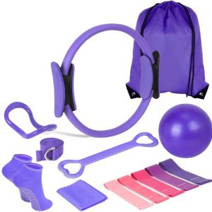 SAVIA 13Pcs/Set Body Shaping Pilates Ball Set Weight Loss Portable Resistance Bands Fitness Set Improve Health Yoga Pilates Circle Home Workouts