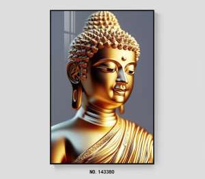Himalaya Painting 35cmx50cm Buddha Design Matte Type with Frameless Sintraboard Decorative Wall Waterproof
