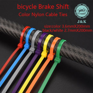 Bicycle Brake Shift Cable Color Nylon Cable Ties size3.6mmX200mm(50pcs)