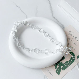 ZAY Rantai Ponsel Beruang Kartun Rantai Manik-manik Busur Hati Wanita Pendek Rantai Casing Ponsel