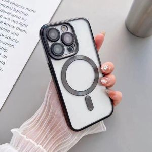 Soft Case Magnetik Support Magsafe Wireless Charging Phone Case Silikon With Ring Lensa Kamera Untuk Iphone 12 Iphone 12 Pro Iphone 12 Pro Max Iphone 13 Iphone 13 Pro Iphone 13 Pro Max Iphone 14 Iphone 14 Plus Iphone 14 Pro Iphone 14 Pro Max