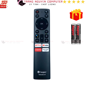 Remote điều khiển tivi Casper A1 Mã 01 Điều Khiển TV Casper Internet Có Giọng Nói - Tặng kèm pin - Trang Nguyễn Computer