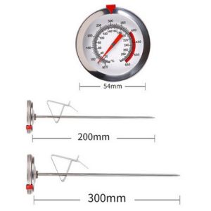 20/30cm Oil Thermometer Stainless Steel Thermometer Cooking Oven BBQ Milk Food Meat Probe Gauge