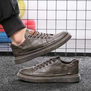 Cross-Border Autumn and Winter Mens Shoes 2023 New Mens Fashion & Trendy Shoes Office Worker British Style Casual Leather Shoes Wholesale