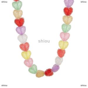 [COD] shiou 1 Mảnh Cô Gái Ngọt Ngào Gummy Nhựa Kẹo Charms Stack Đồ Trang Sức Choker Vòng Cổ Mới Đầy Màu Sắc Thạch Dây Chuyền Trái Tim Cho Phụ Nữ Quà Tặng