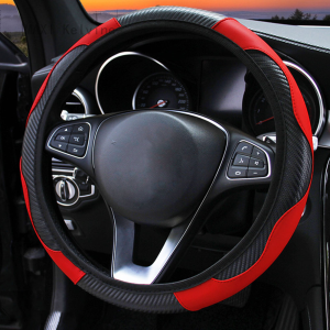 All Models Car Steering Wheel Covers Breathable Anti Slip Reflective Leather Steering-WheelTop PU Leather Steering Wheel Cover38CM Non-slip Carbon Fiber Car Steering Wheel Cover Sports