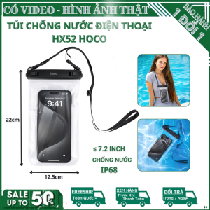 Túi Đựng Điện Thoại Chống Nước HX52 Hoco Kèm Dây ĐeoChống Nước IP68 An Toàn Sử Dụng Dưới MưaĐi BơiĐi Du LịchConcert