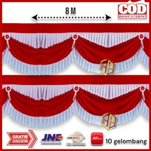 background bendera panggung 10 gelombang saten abutai (8m)