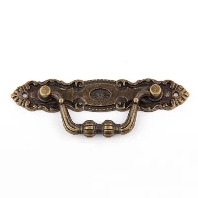 DRIZL Vintage Art Dresser Drawer Wardrobe Knobs Cabinets Handle Pulls European Modern Zinc Alloy Bronze Cupboard Handles