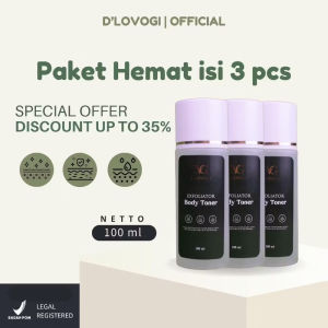 BPOM PAHE 3 EXFOLIATOR BODY TONER 100ml Mengangkat sel kulit mati dan kotoran tanpa menyebabkan iritasi menjadikan kulit terasa lebih halus dan terawat