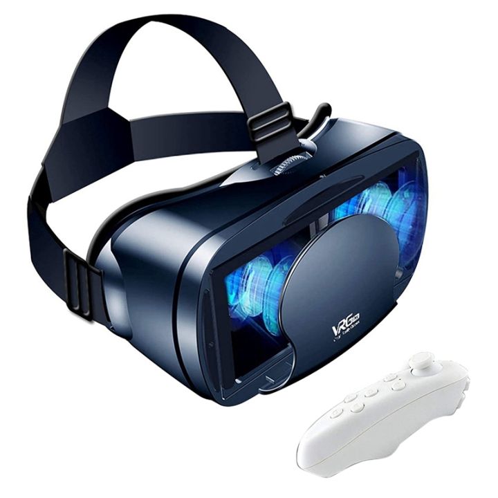 Full-Screen Virtual Reality 3D Glasses VR Set 3D Virtual Reality Goggles,  Adjustable with Gamepad Lazada PH