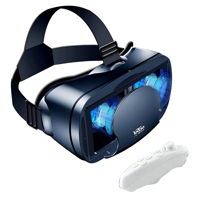(DRGQ) Full-Screen Virtual Reality 3D Glasses VR Set 3D Virtual Reality  Goggles, Adjustable with Gamepad