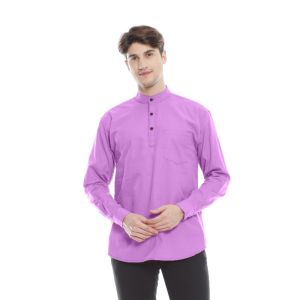 Szn - Kemeja Koko Pria Lengan Panjang I Kemeja Koko Grey Pria Lengan Panjang Exclussive Premium