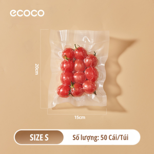 Túi đựng thực phẩm ECOCO hút chân không đủ size bảo quản thức ăn luôn tươi mới Túi hút chân không chuyên dụng cao cấp