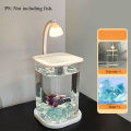 Mini Fish Tank Transparent Aquarium Bowl Small Desktop Decor Betta Night Light Landscape Ornament Akuarium Hiasan. 