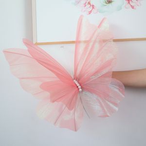 IPIE2 Gauze 50cm Large Mesh Butterfly Giant Silk Big Simulation Butterfly Photography Prop Colorful Prop Butterfly Home Decoration