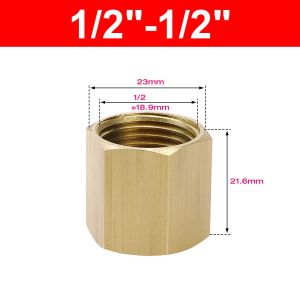 WENKEN Đồng thau Phụ kiện ống đồng thau Ren cái BSP 1/8" 1/4" 3/8" 1/2" 3/4" 1" Bộ chuyển đổi ống dẫn Bền bỉ Hình lục giác Phụ kiện ống đồng