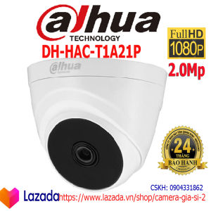 Camera dahua  HD CVI 2.0Mp. chạy với đầu ghi hình qua cáp đồng trục.B1A21P và T1A21P