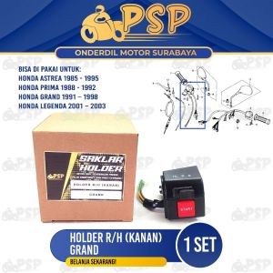 Holder Kanan Grand R/H - Switch Saklar Tombol Lampu Kota On Off Stater Honda Astrea Legenda Prima