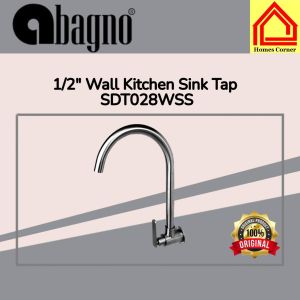 Abagno Single Lever 1/2" Wall Mounted Kitchen Sink Tap SDT028WSS