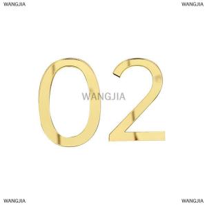 [COD] WANGJIA ป้าย3D ติดประตูแบบทันสมัยหมายเลข0-9ป้ายทะเบียนบ้านหมายเลขประตูโรงแรมกล่องจดหมายหมายเลขสติกเกอร์หลัก