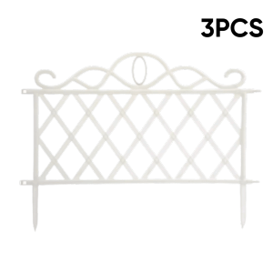 MIRELINA 3PCS Có thể ghép nối Hàng rào vườn Nhựa Phong cách châu Âu. Hàng rào cảnh quan  Có thể tháo rời Viền vườn Bồn hoa