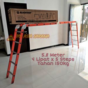 Tangga Lipat 5.8 Meter Multifungsi 4x5 BLACKFOOT Multi Purpose Ladder GT.1.3.580
