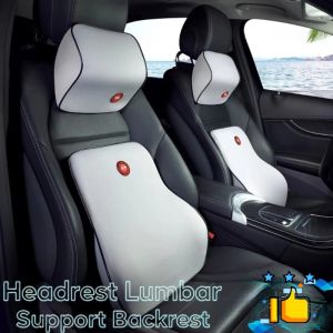 Car Pillow Neck Headrest Cushion Memory Auto Seat Head Waist Comfortable Support Auto Accessories