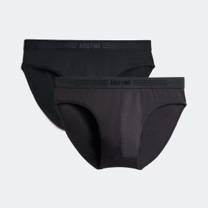 Quần lót nam ARISTINO sịp nam cotton cao cấp cạp logo dệt liền mềm mịn kháng khuẩn thoáng khí co giãn tốt - ABF056