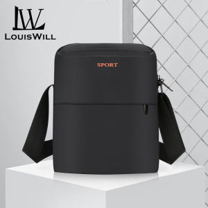 LouisWill Mens Shoulder Bag Cross Body Bag Casual Waterproof Oxford Bag Multi-Layer Large Capacity Casual Sport Street Bag for Travel Outdoor Leisure Office