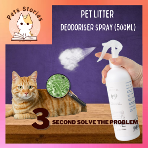 Spray Hilang Bau Busuk Kucing/ Spray Penghapus Bau Busuk/Pet Removal Deodorant Spray (500ml)