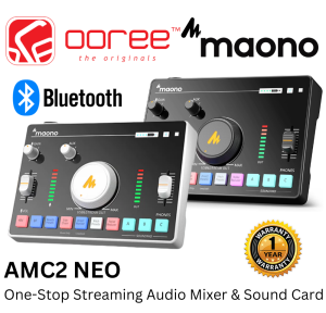 MAONO AMC2 NEO ONE STOP STREAMING AUDIO MIXER & SOUND CARD WITH BLUETOOTH & 2 LEVEL INTELLIGENT NOISE CANCELATION FOR SOLO PRODUCTION