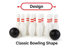 RC-Global Kids Bowling Set Toy 10 Pins + 2 Balls | Indoor Outdoor Game | Educational Sports Toy for Toddlers & Children
