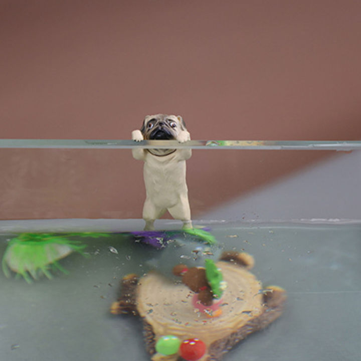 Image showcasing Ready Stock 1pcs Creative Dog Ornaments for Aquarium PVC Kawaii Cartoon ...