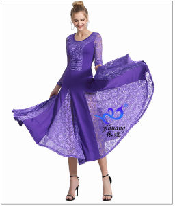 ali9 Modern Dance Clothes Dance Dress Chinese Standard Dance Long Skirt Ballroom Dance Swing Dress Waltz Dancing Dress Comition Performance Costume